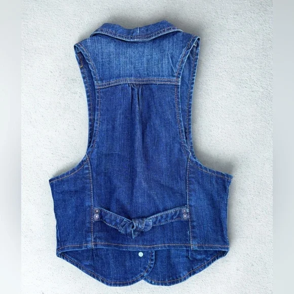 90s Y2K 725 originals denim jean vest in size small vintage like new youth small - Picture 2 of 4
